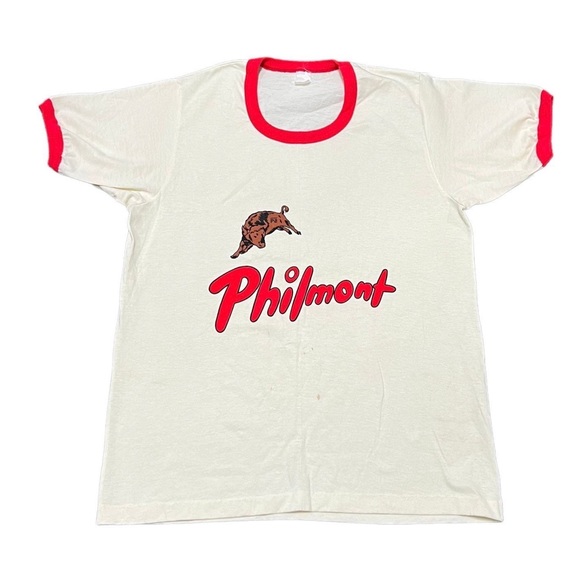 1960s PHILMONT BSA Single Stitch Vintage Ringer T Shirt // size Large